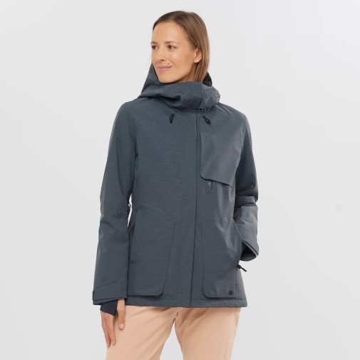 Black Salomon Proof Light Insulated Hoodie Women's Ski Jackets | PH 10625Y